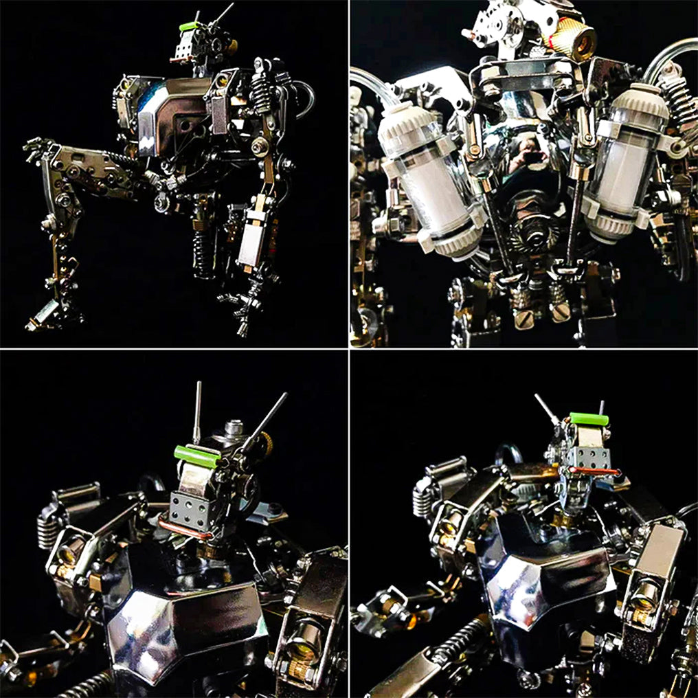 Build Your Own Futuristic Mech Warrior: 3D Metal Model Kit with Over 700 Pieces!